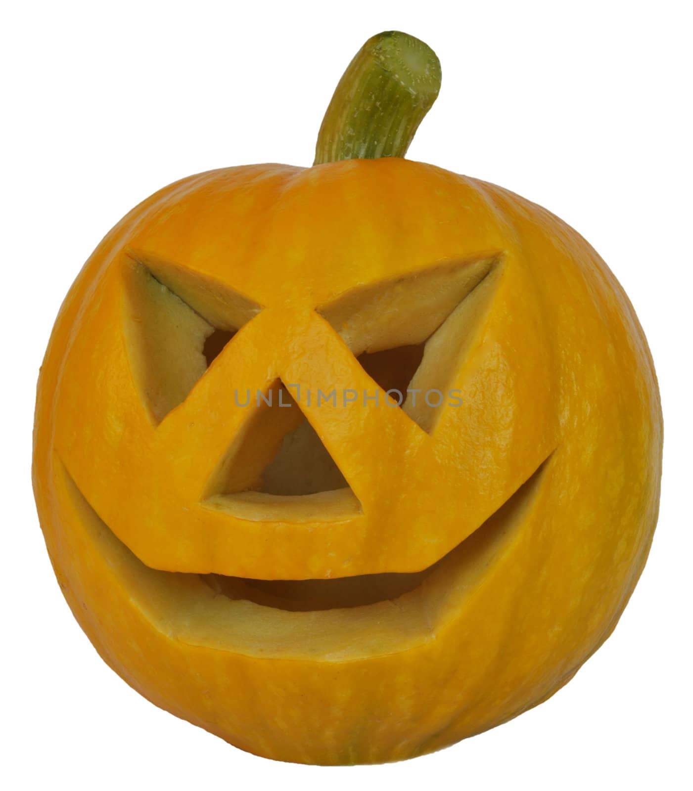 Symbol of a holiday of Halloween: a pumpkin Jack O Lantern, isolated. Very terribly :).