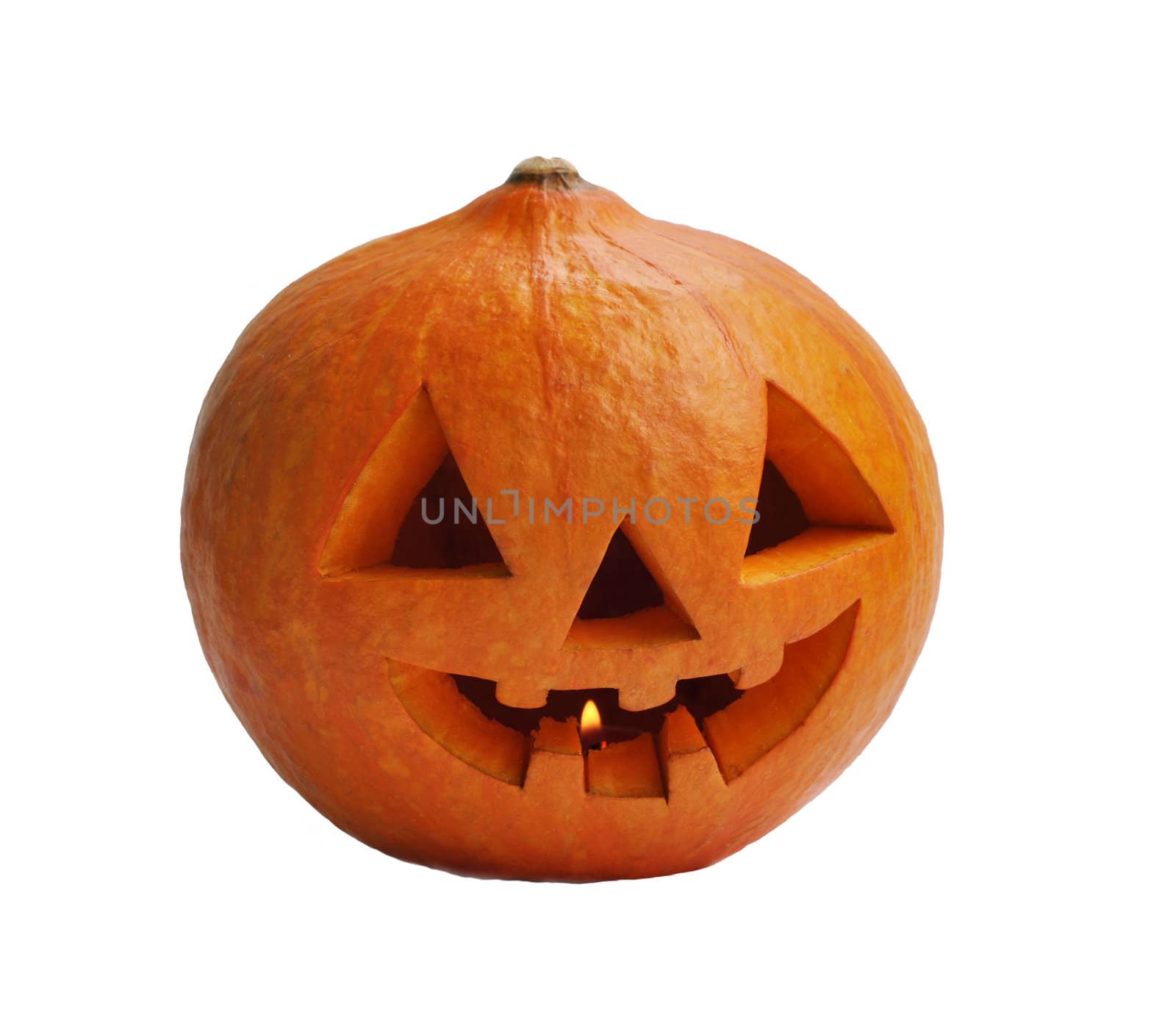 Symbol of a holiday of Halloween: a pumpkin O Lantern, isolated. Very terribly :)
