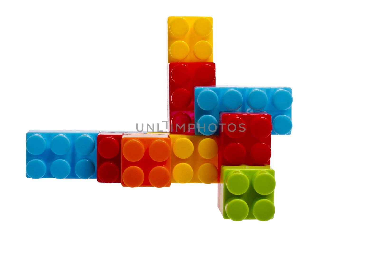 lego plastic toy blocks on white backgroud