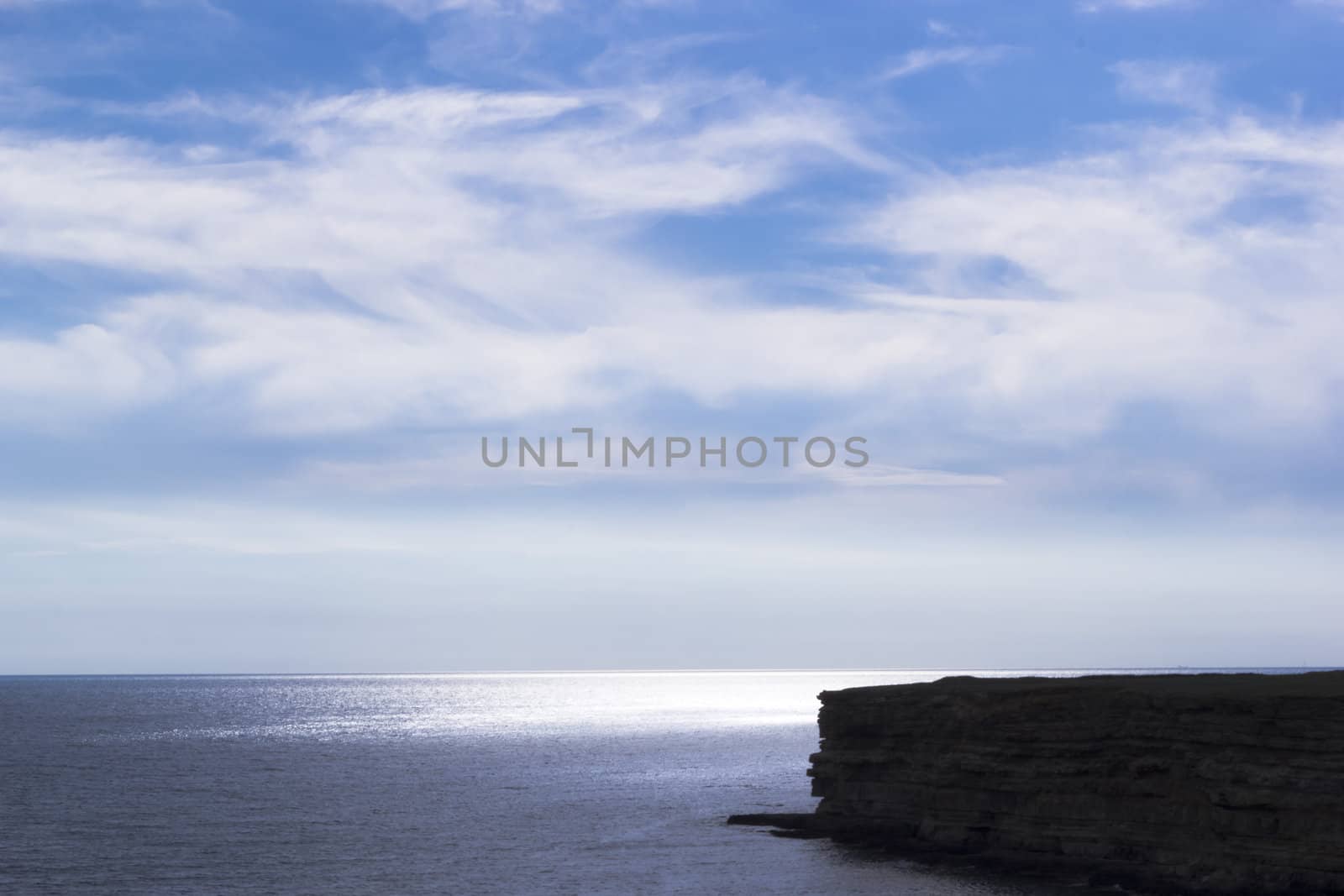 white clouds covered blue sky, evening