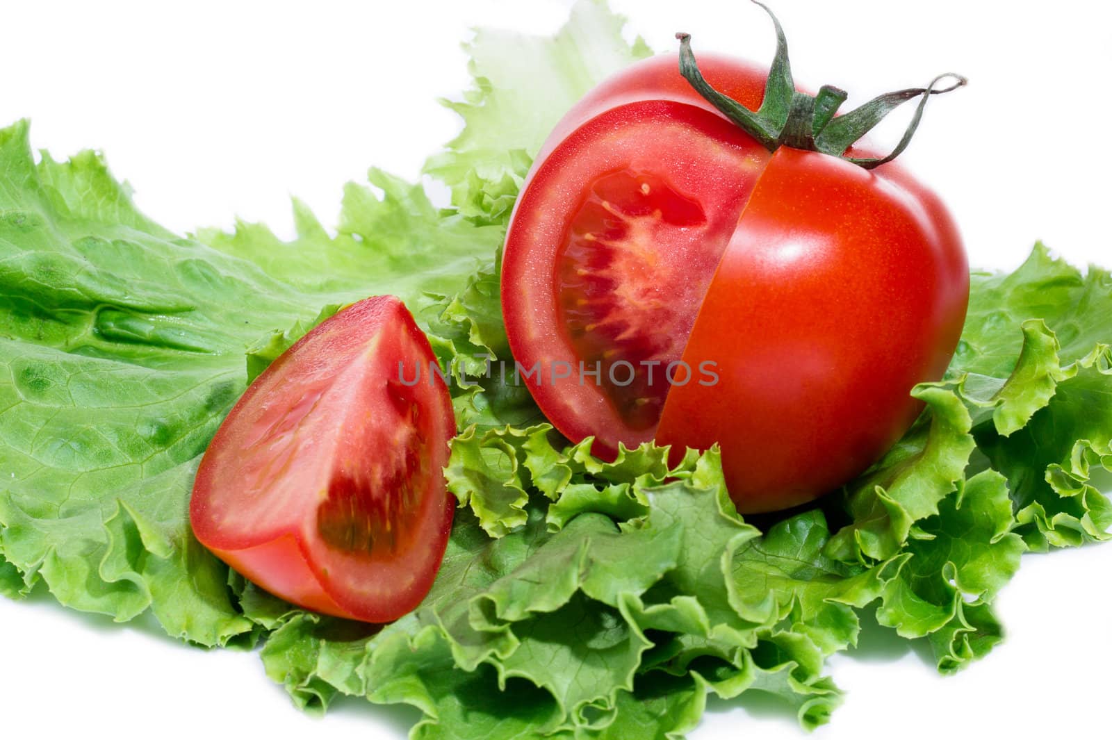 Fresh tomato, isolated on white background