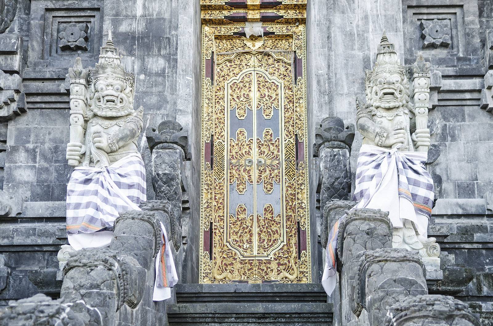 temple entrance door in bali indonesia