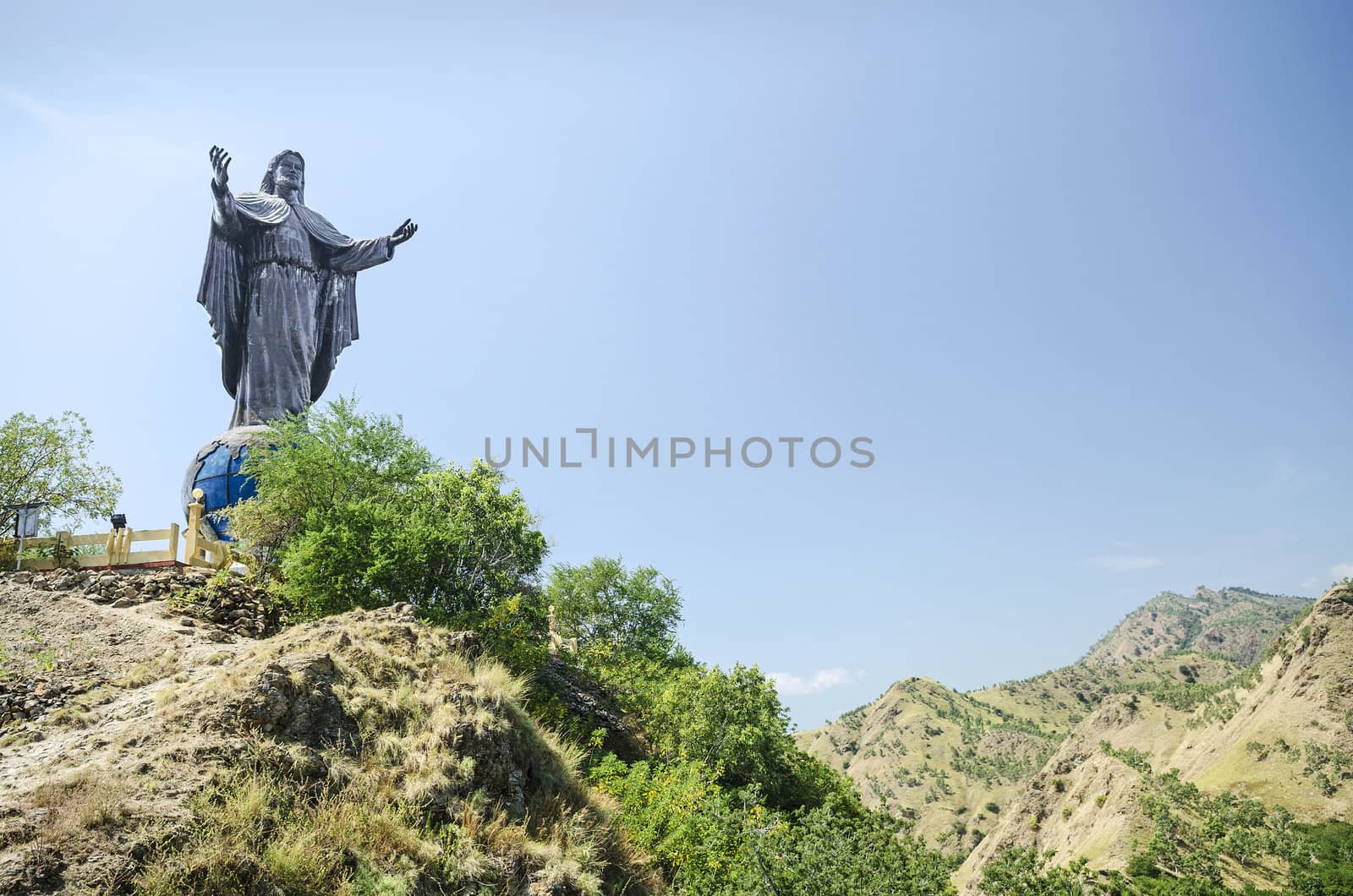 cristo rei statue near dili east timor, timor leste