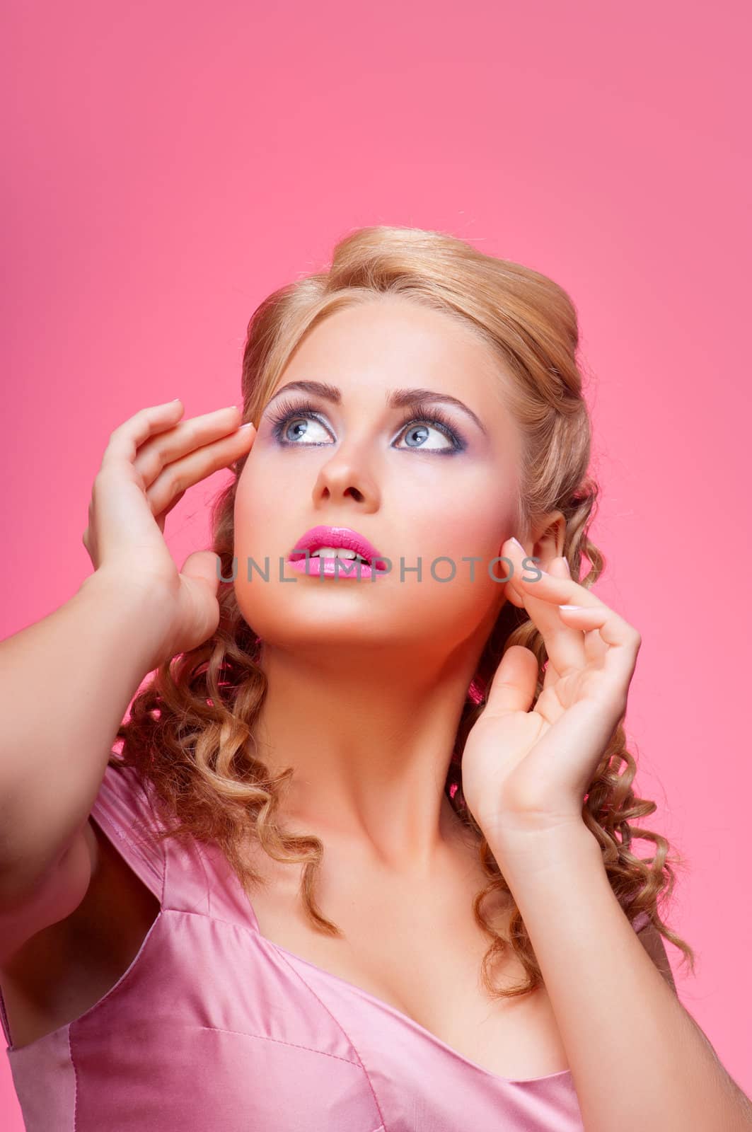 Studio portrait of young woman