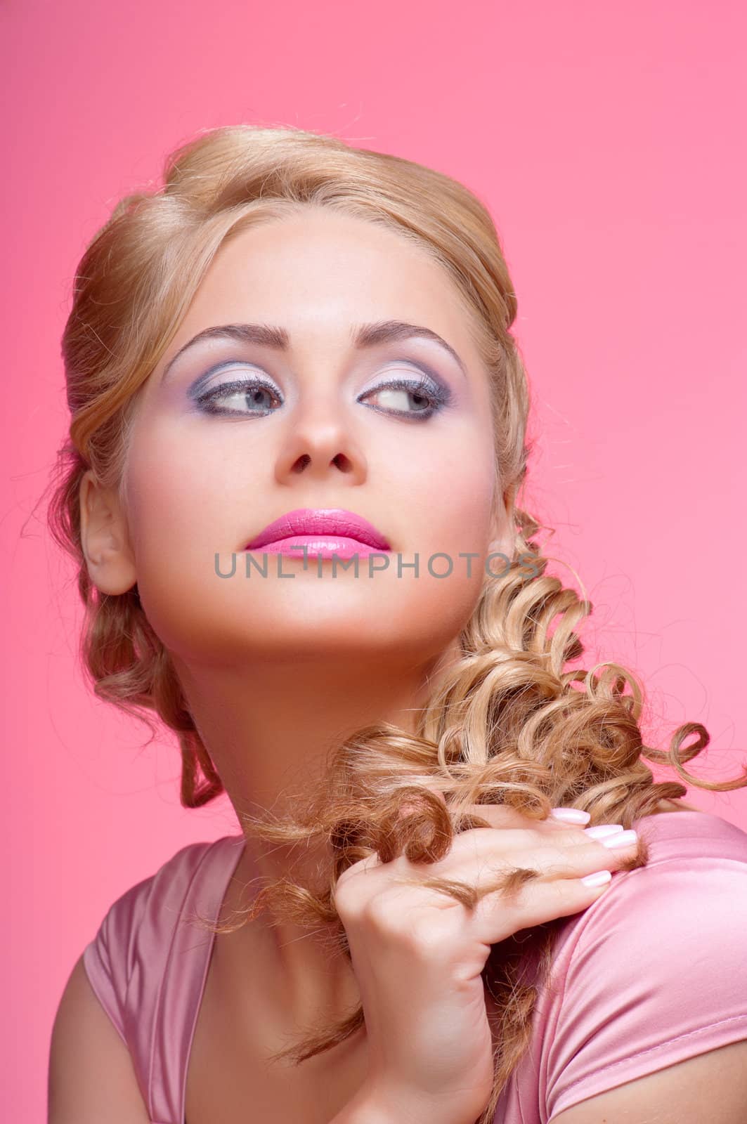 Studio portrait of young woman