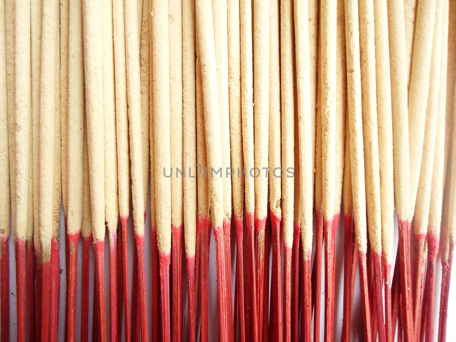 Incense stick with red wood core                             