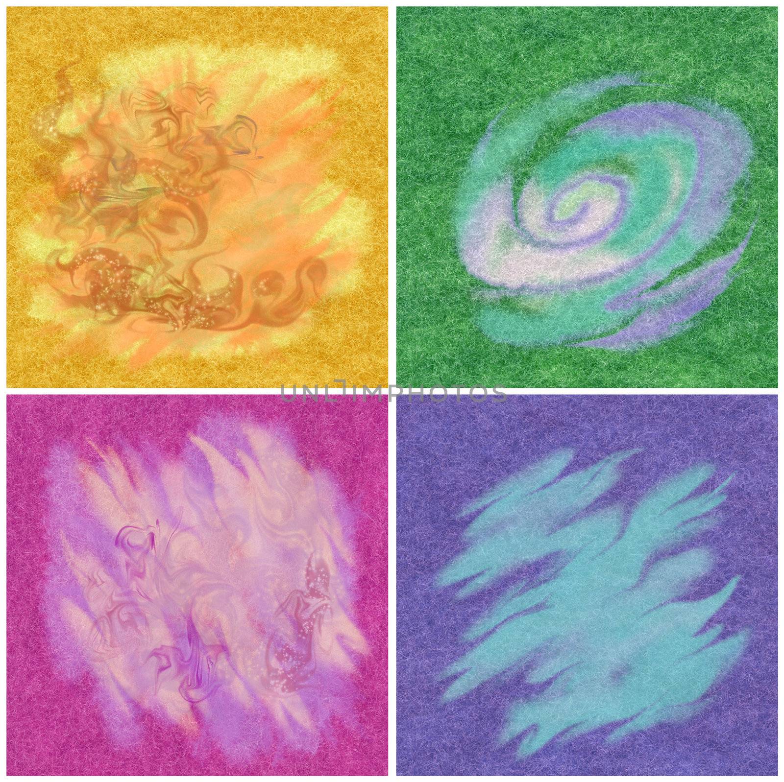 Abstract paint background: watercolor on a fabric, natural woollen mohair