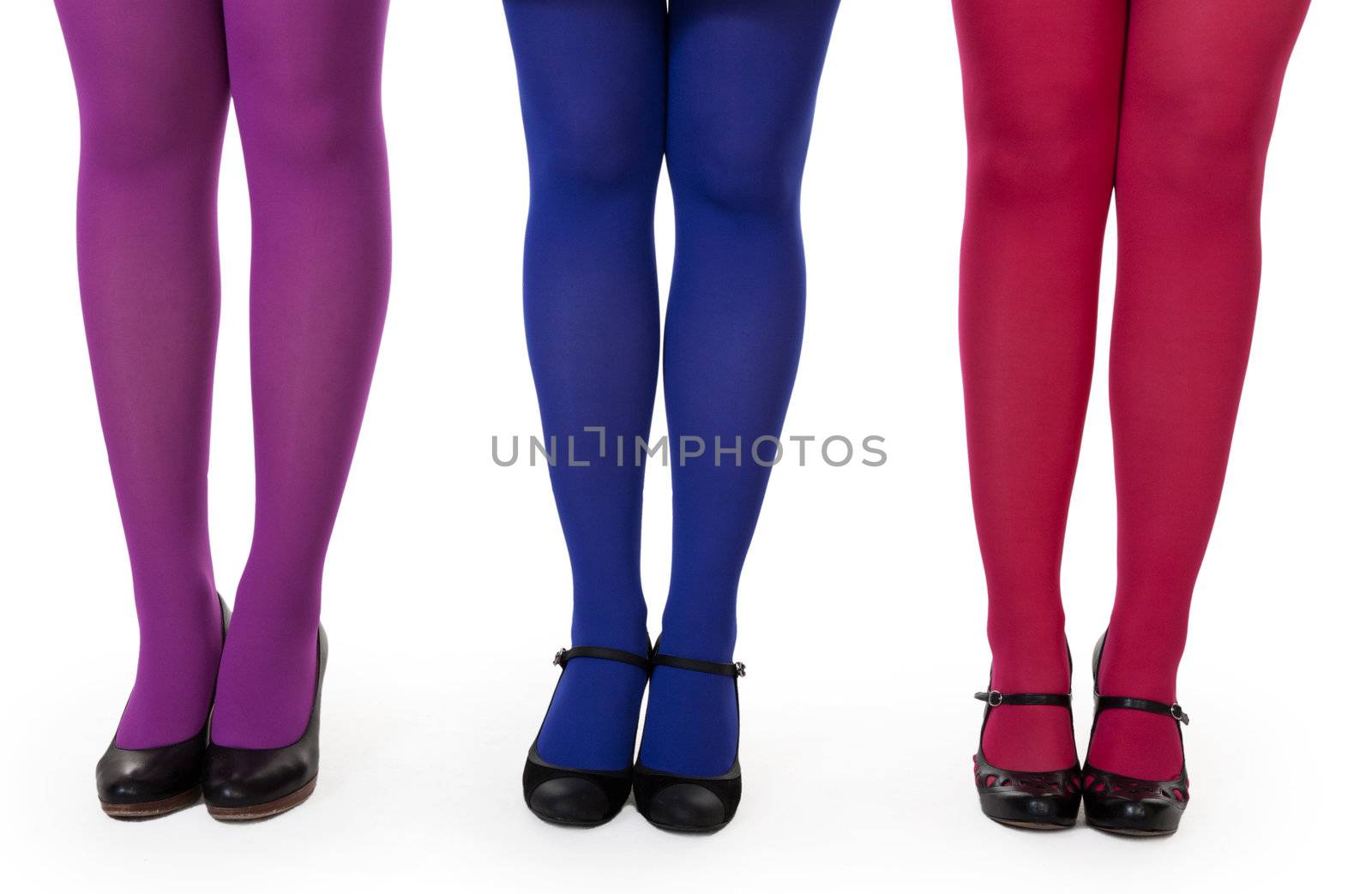 female legs in pantyhose tsvenyh and high heels