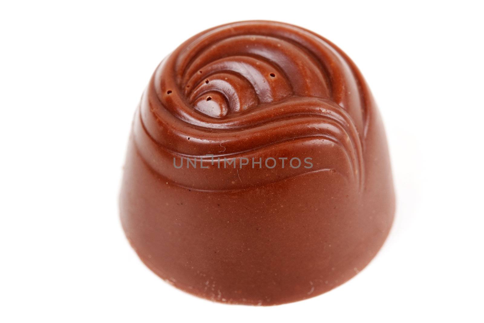 chocolate candies isolated on white background