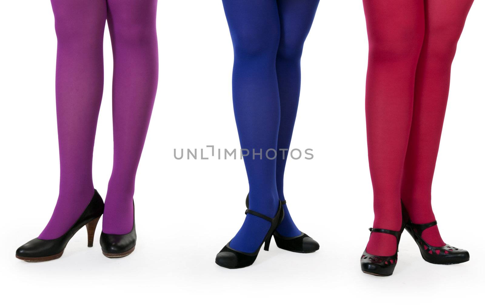female legs in pantyhose tsvenyh and high heels