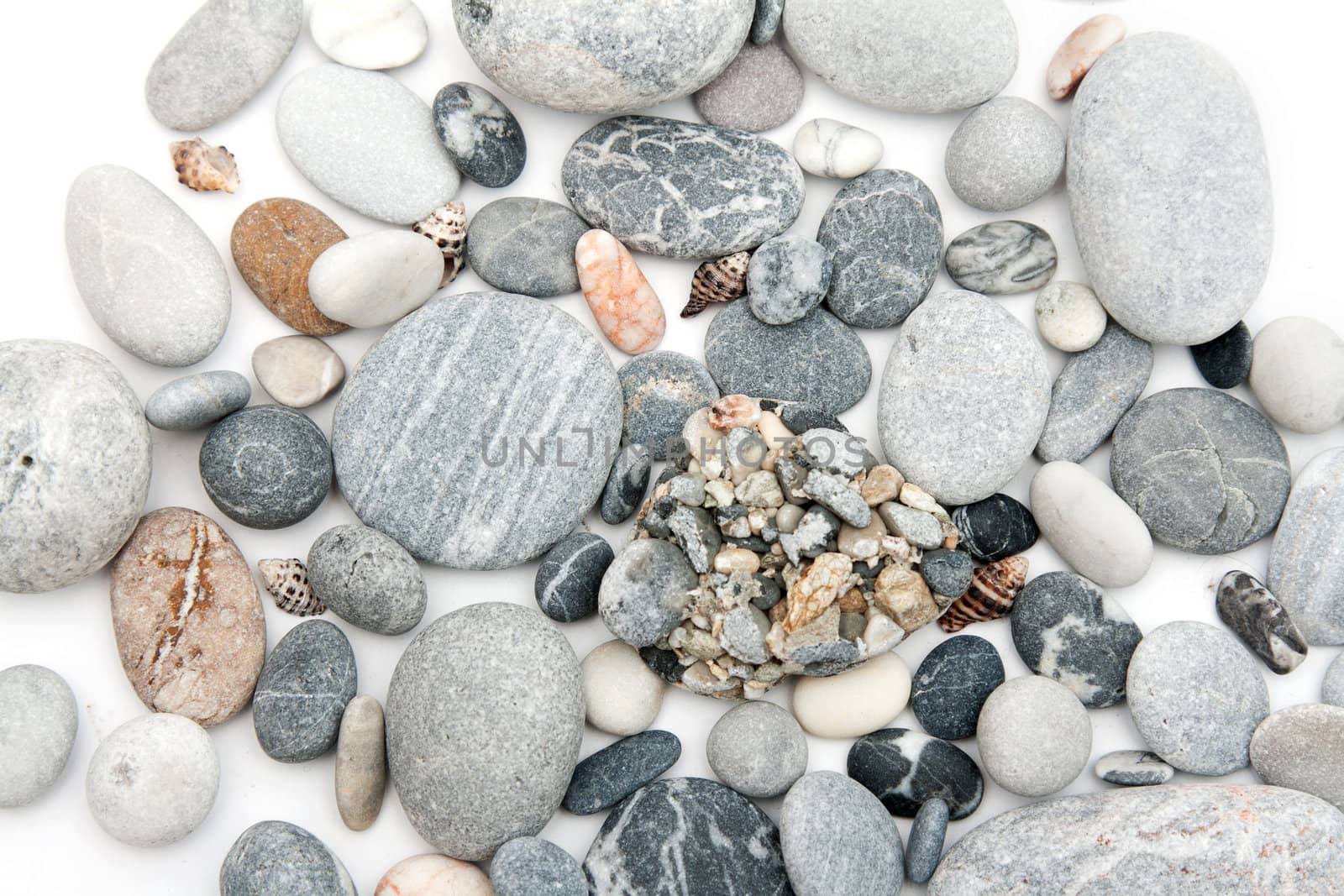 The background of the sea smooth stones