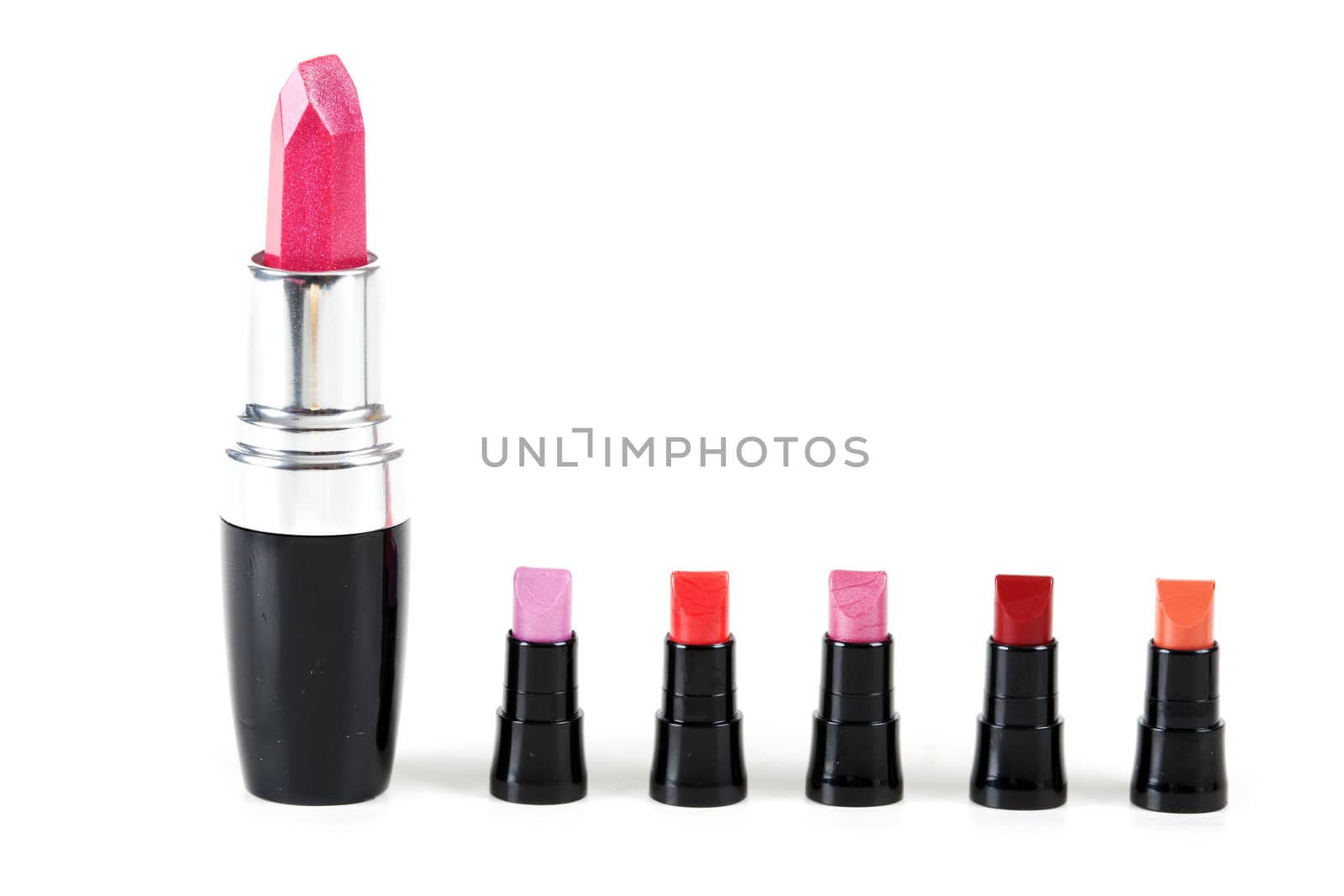 tiny lipsticks installed in a number of