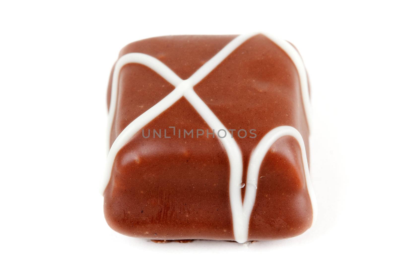 chocolate candies isolated on white background