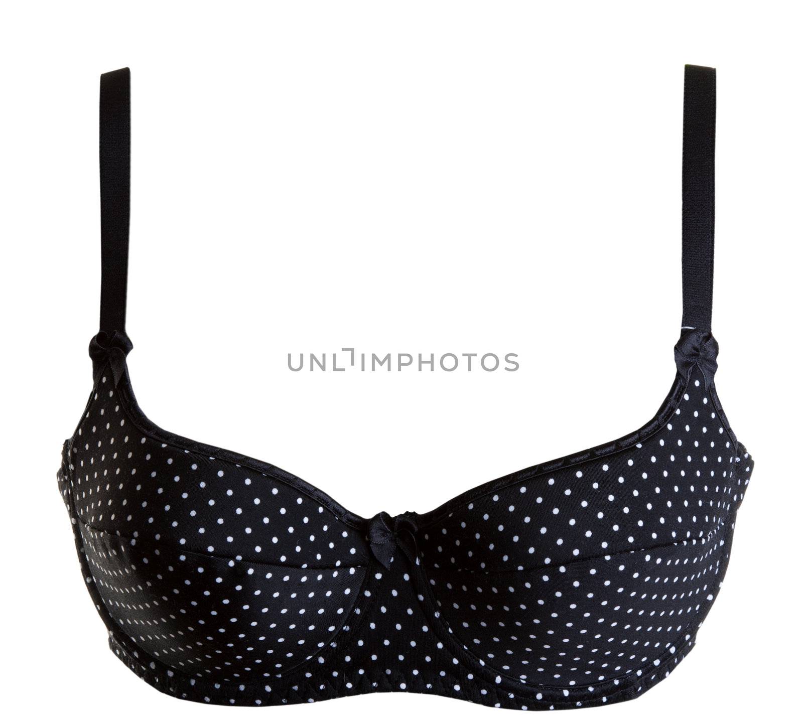black bra isolated on a white background