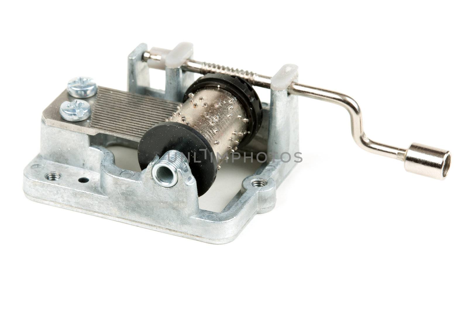 pocket barrel organ isolated on a white background