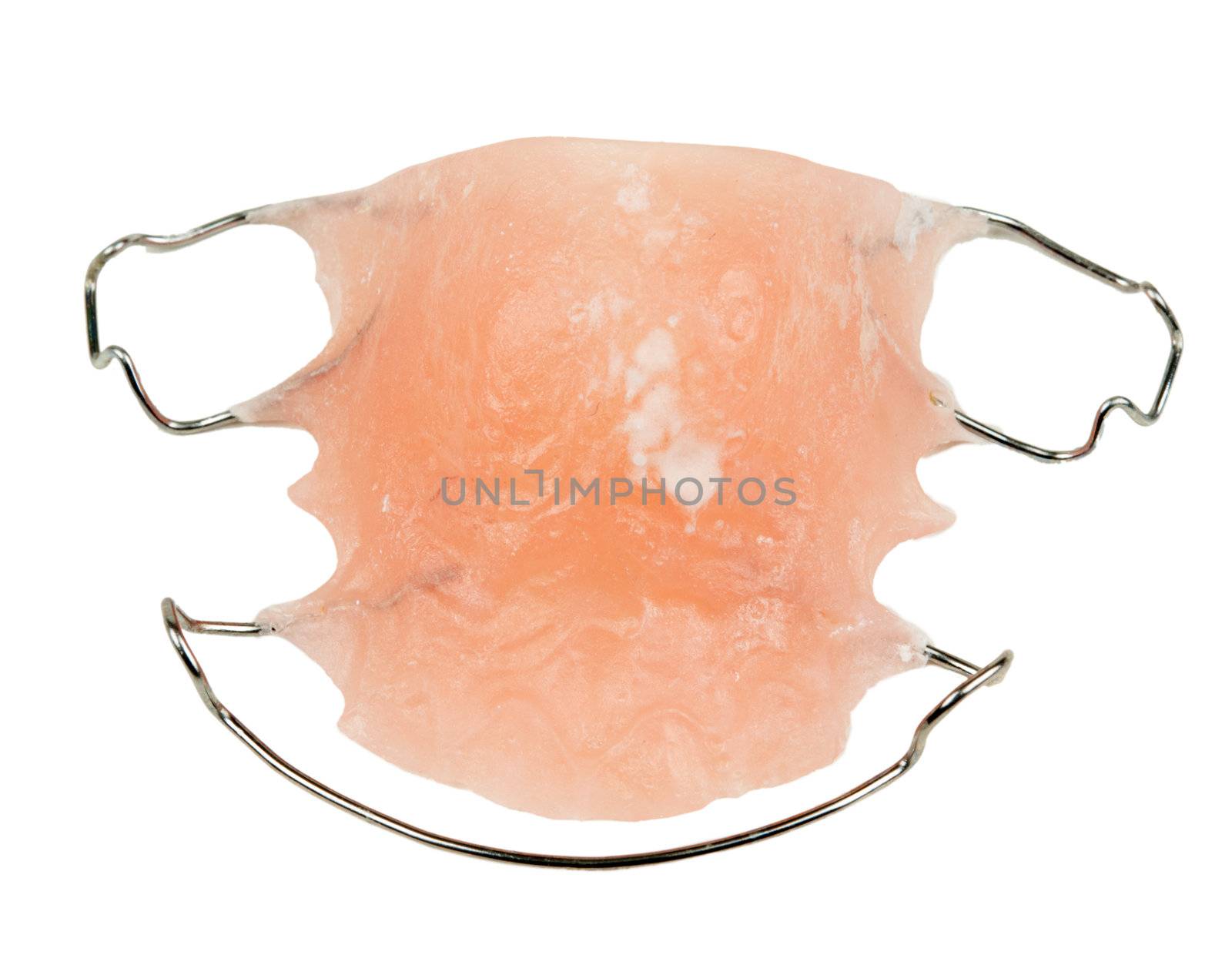 dental plastic plate isolated on white background