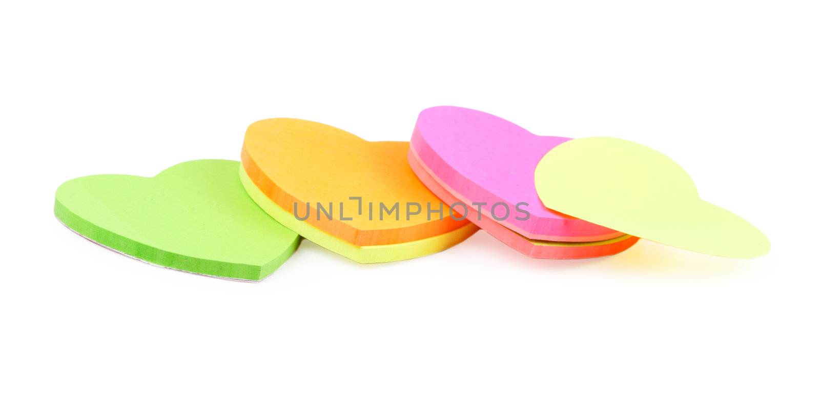 sticker in the shape of a heart isolated on white background