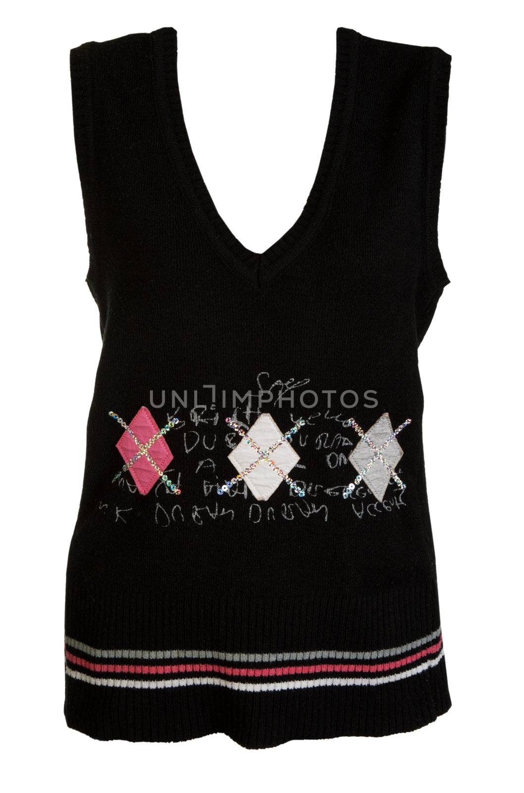 Black Women's Pullover isolated on a white background