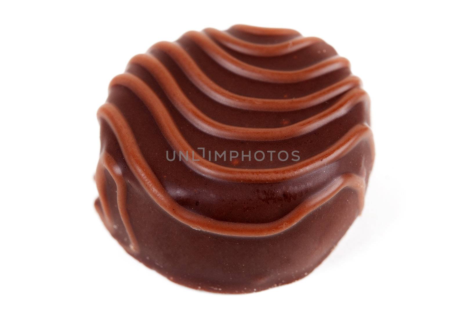 chocolate candies isolated on white background