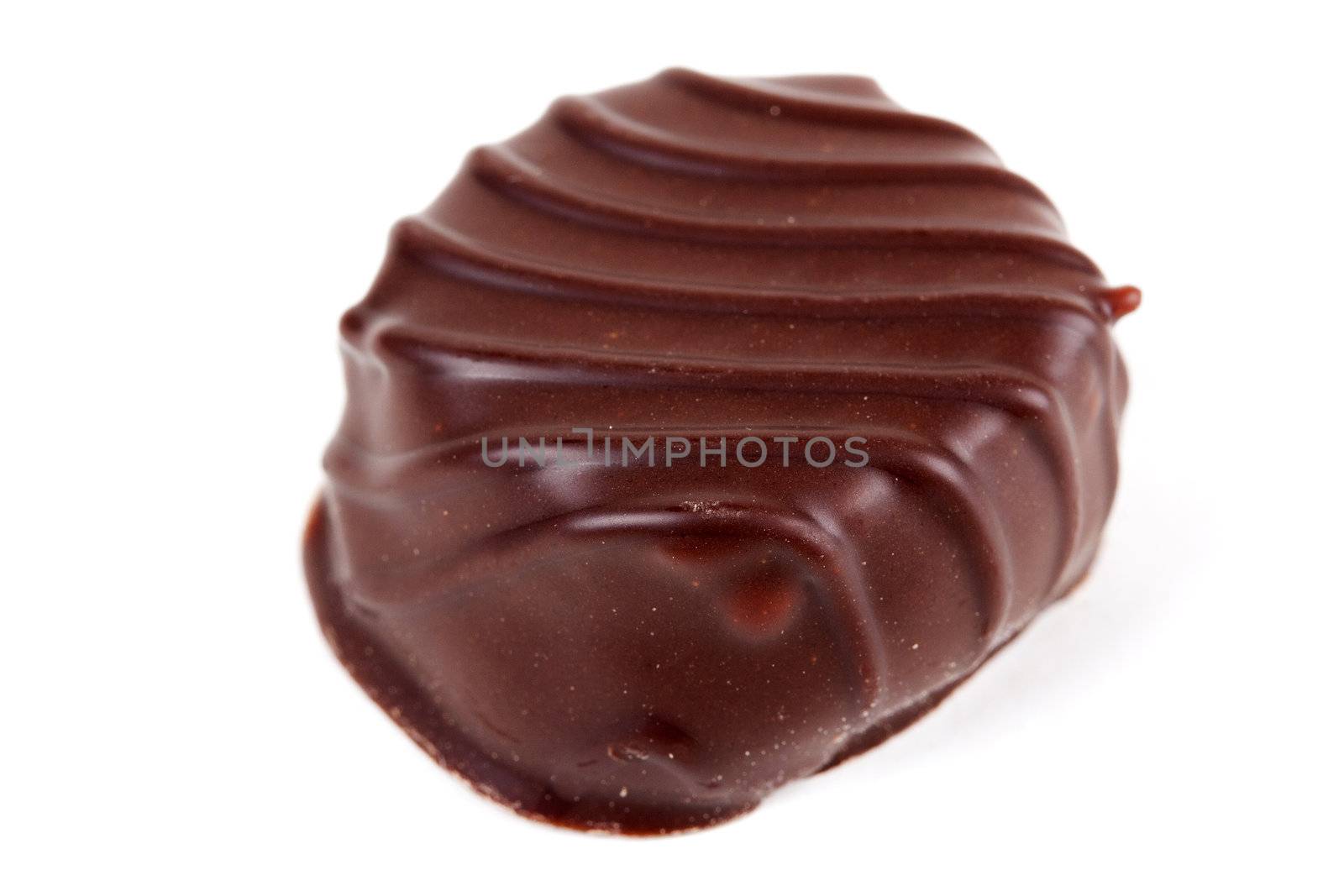 chocolate candies isolated on white background