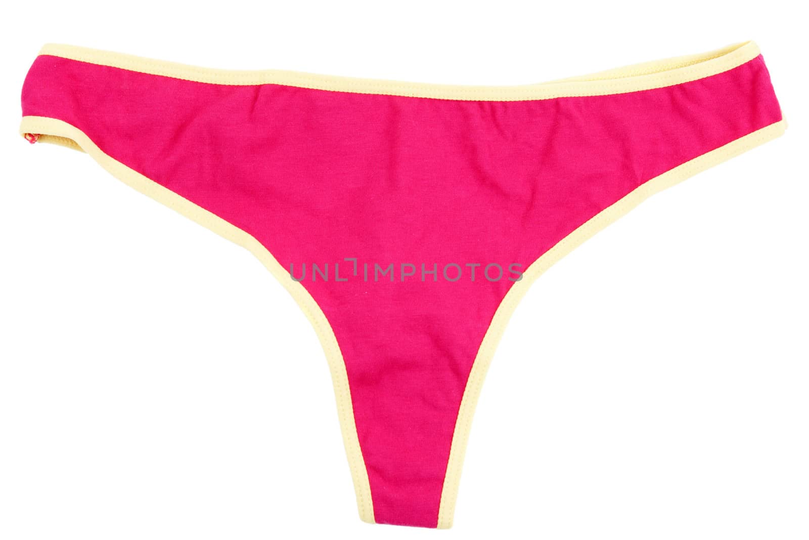 red ladies underwear on a white background