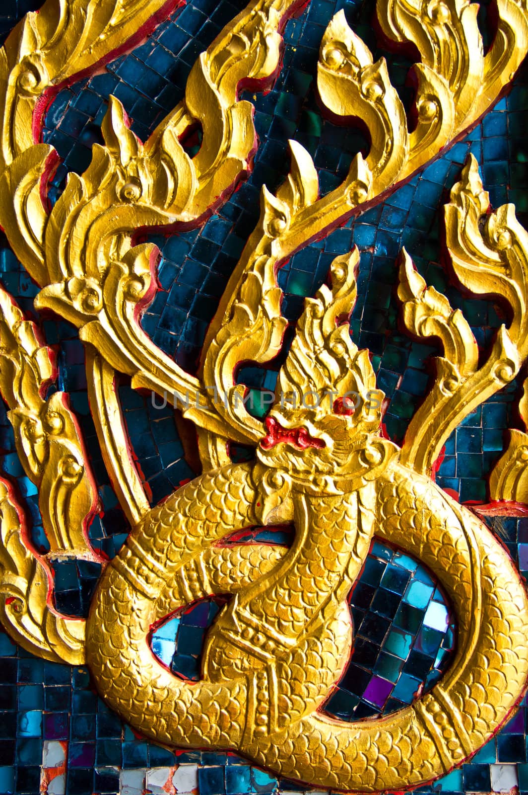 Golden Naga in Wat Pho,Bangkok,Thailand