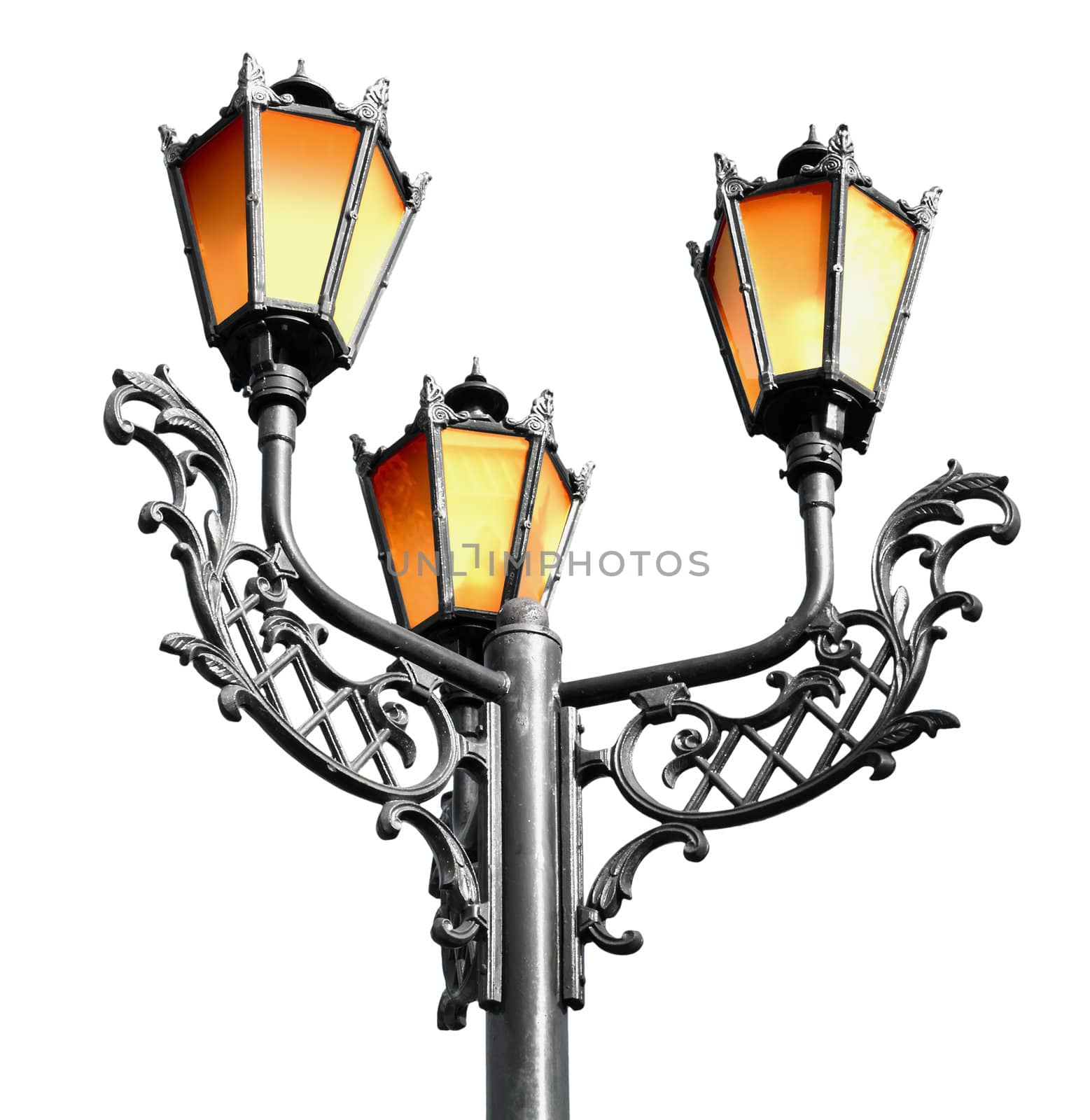 Antique metal street lamp by iryna_rasko