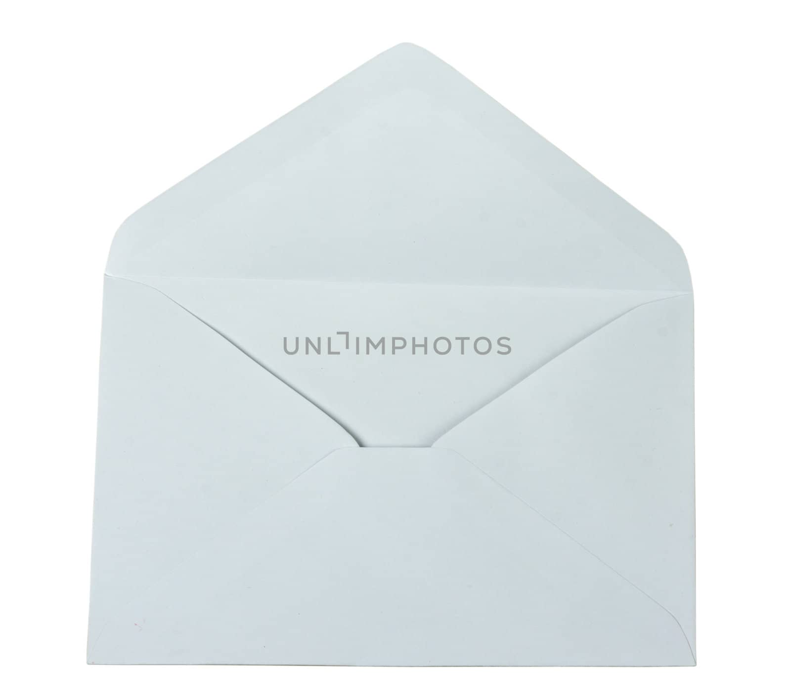 open empty envelope isolated on a white background