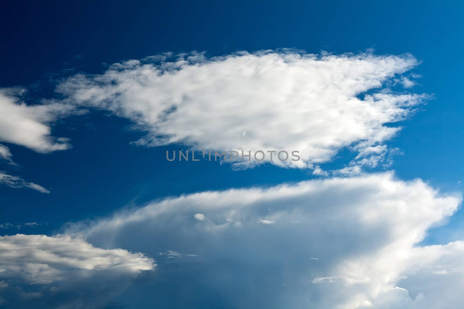beautiful clouds against the blue sky