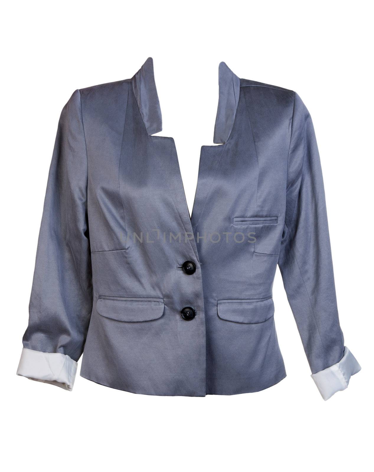 Silver Women's jacket isolated on a white background