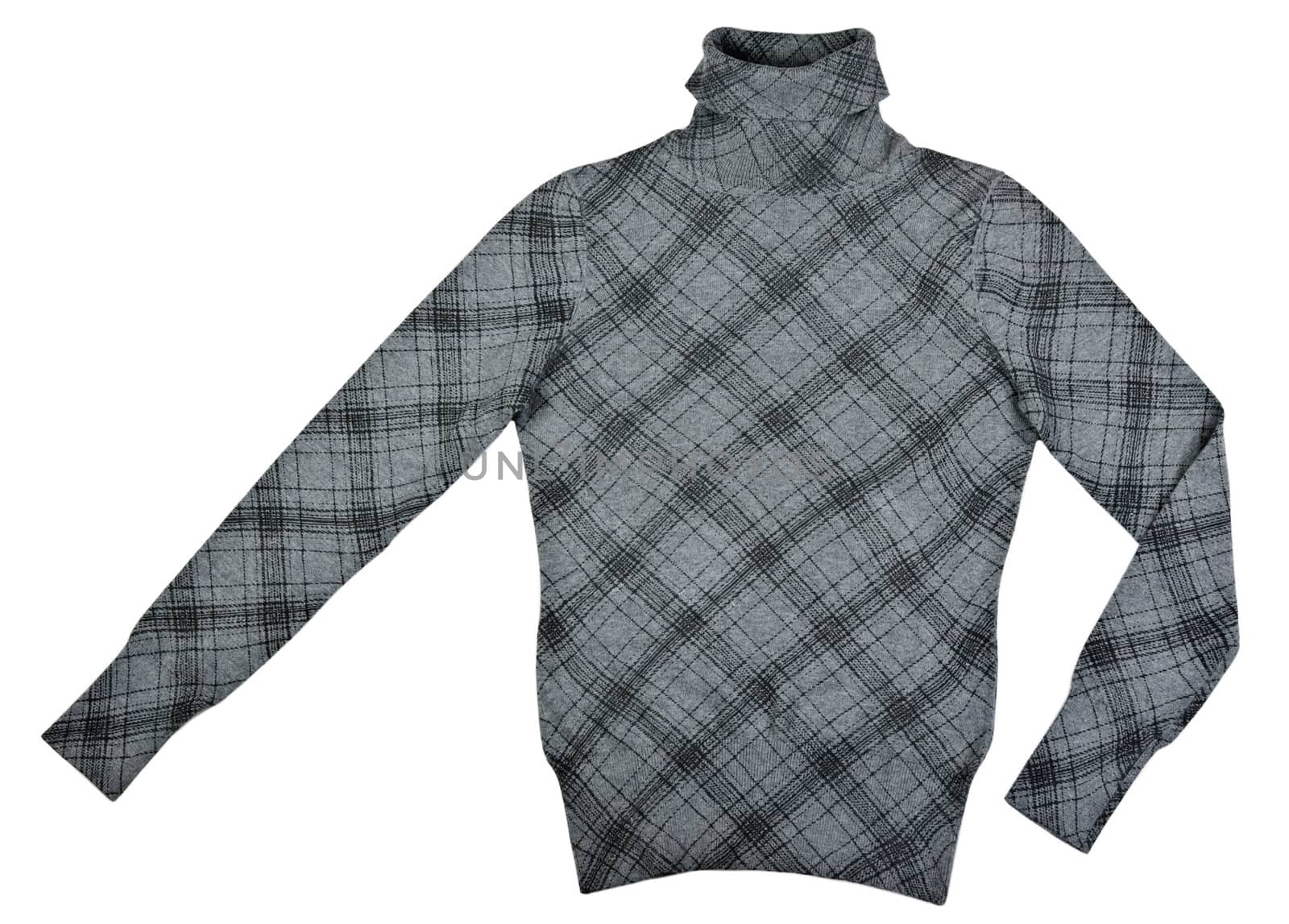 sweater with a pattern isolated on white background
