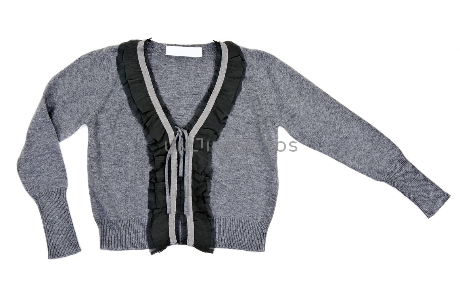 warm gray jacket isolated on white background