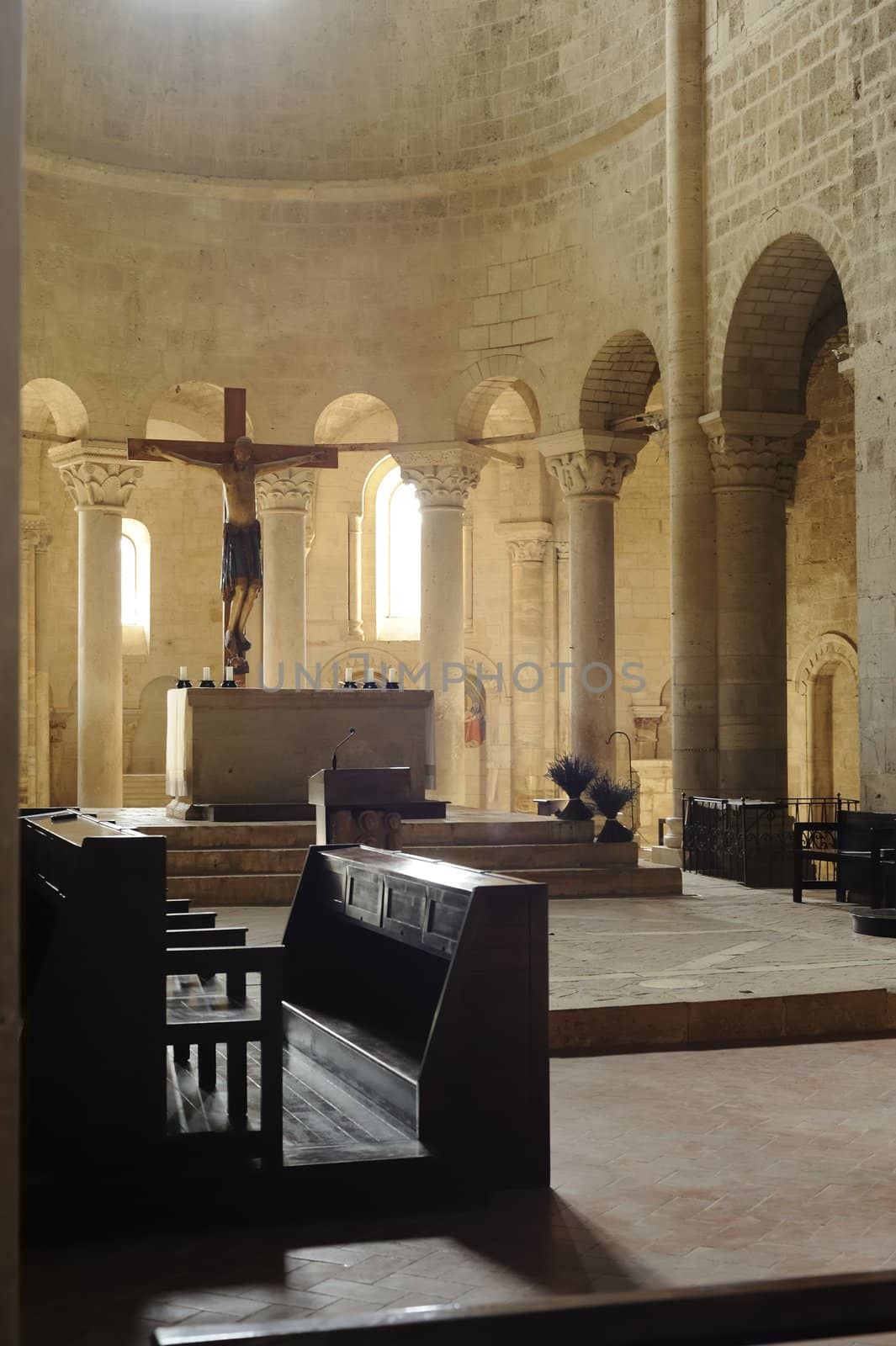 Sant Antimo Abbey near Montalcino in Tuscany, Italy