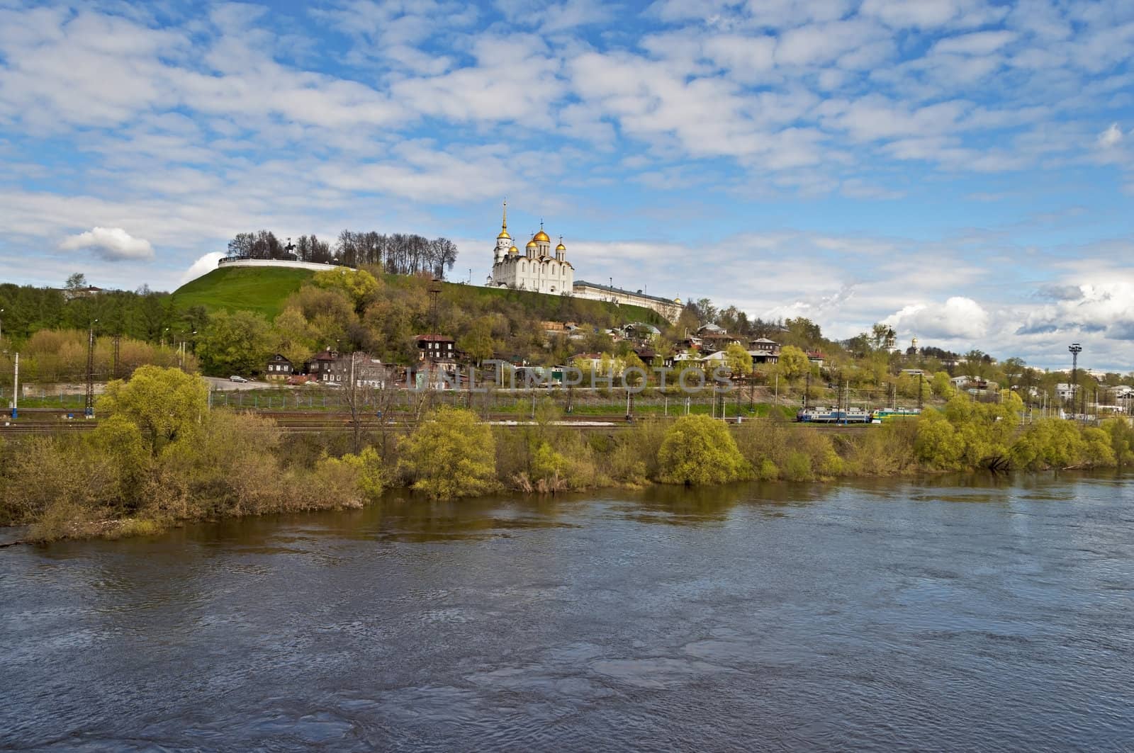 Ancient Russian city of Vladimir on the river Kliazma (Golden Ring of Russia)