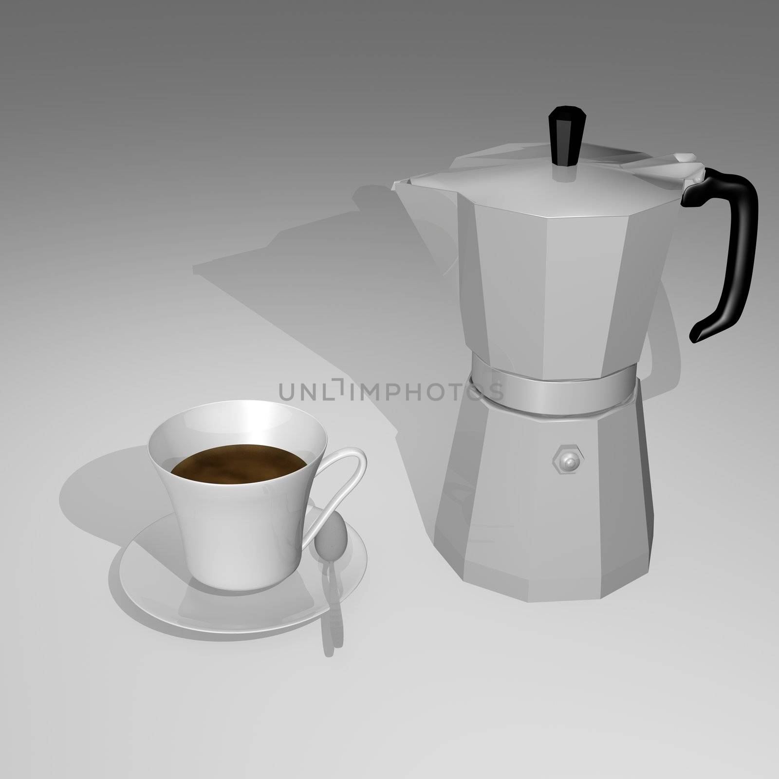 Coffee pot with cup by midani