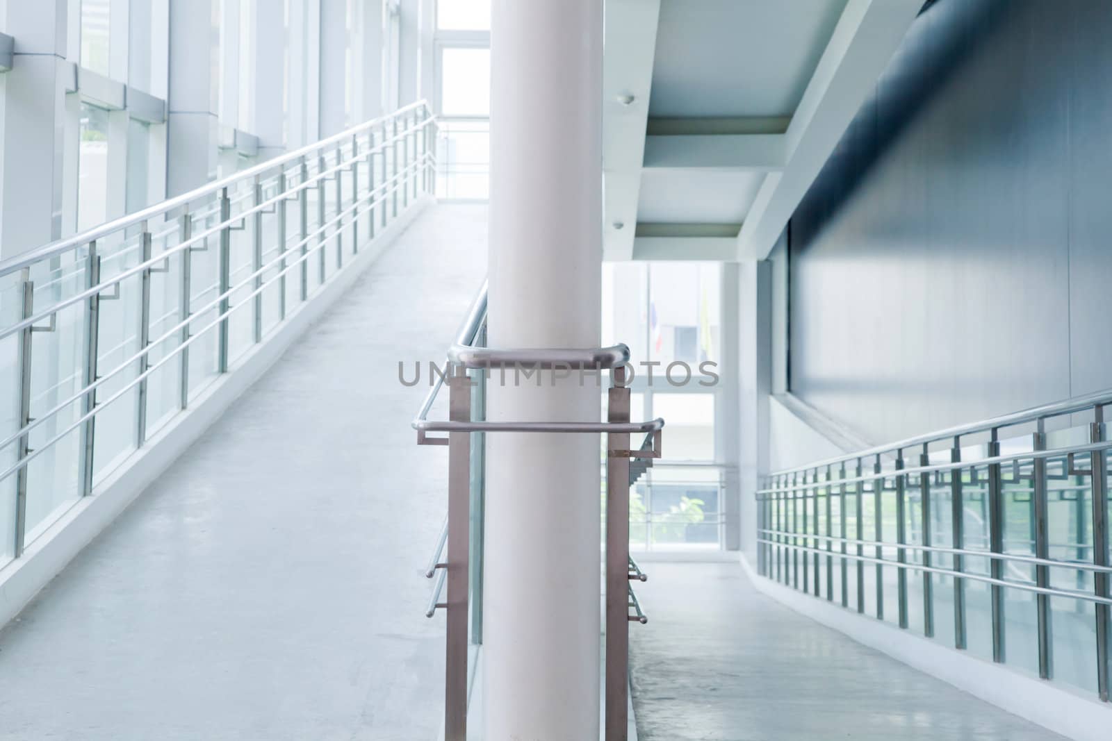 interior of Modern architecture corridor