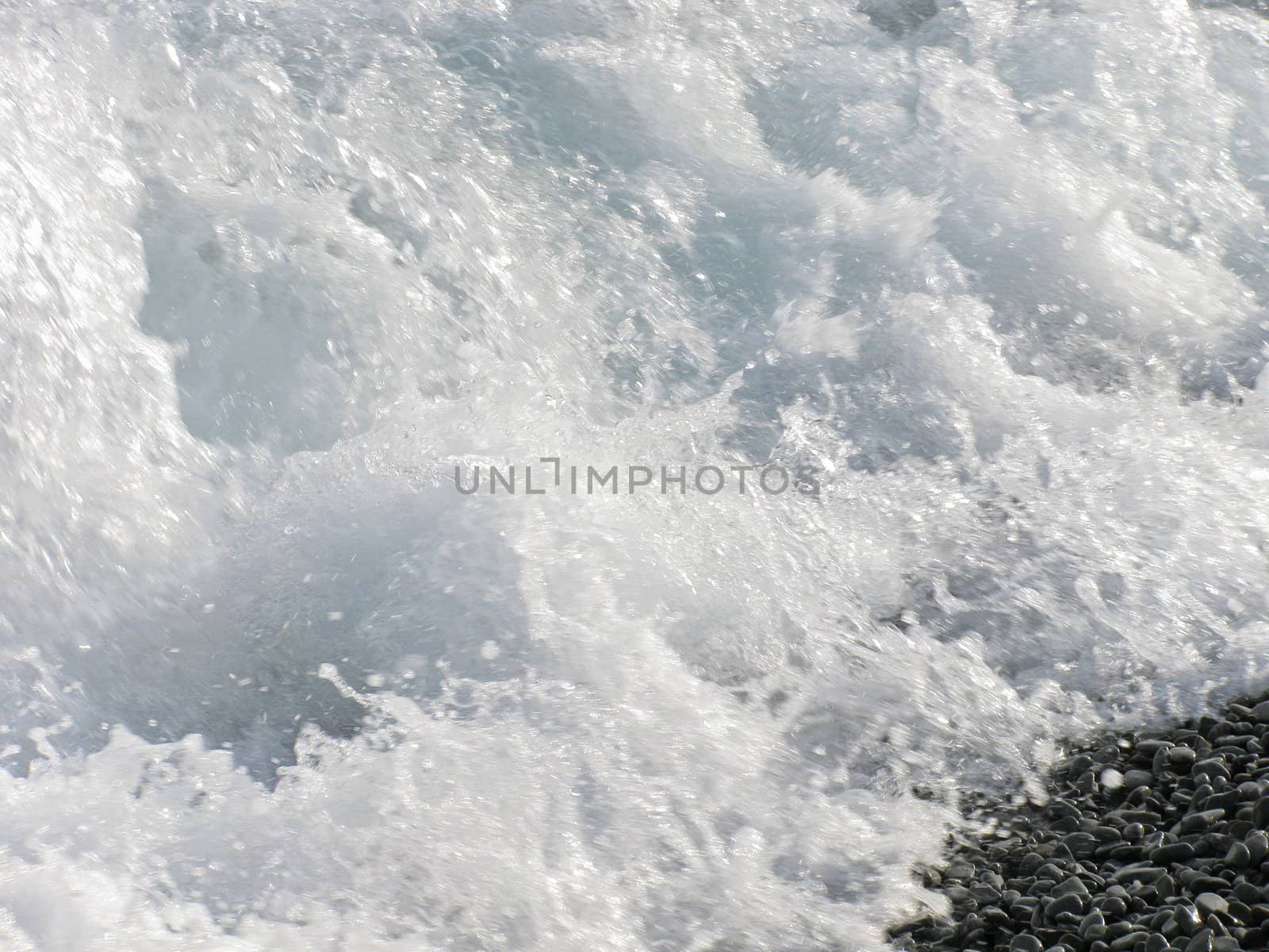 close up of surf at seaside