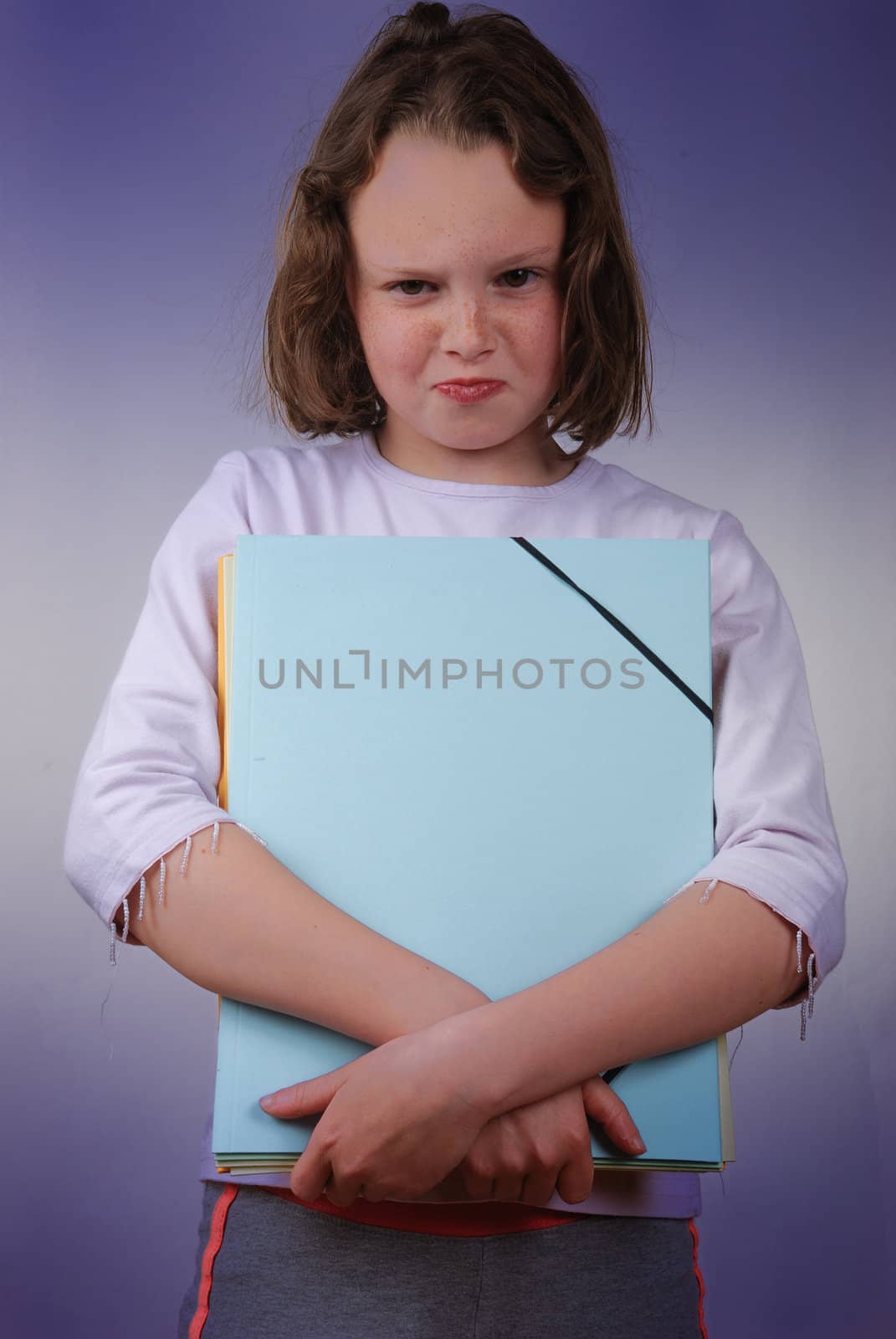 student with folder