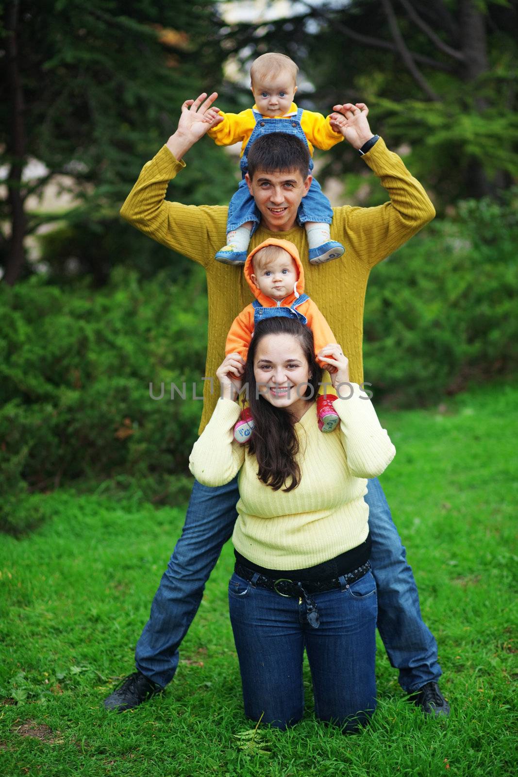 Happy parents with twins by alenkasm