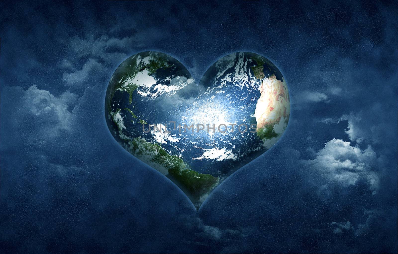 earth shaped heart