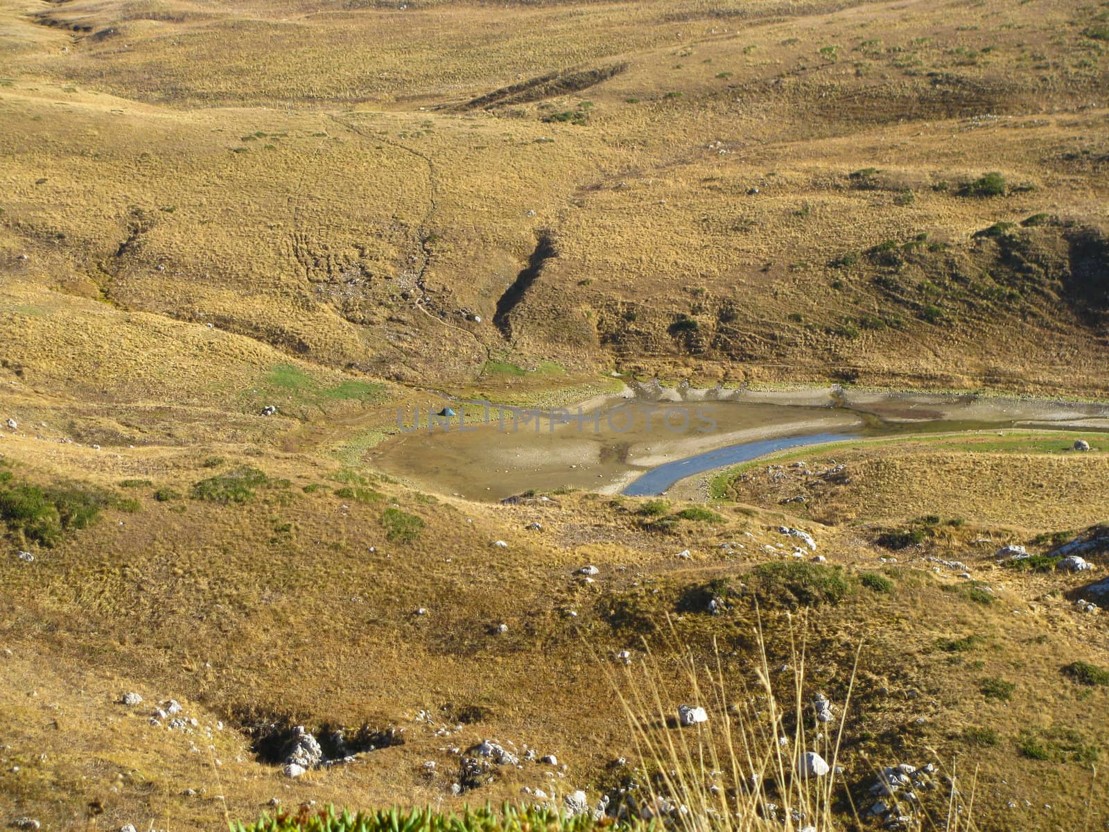 High-mountainous lake of caucasus