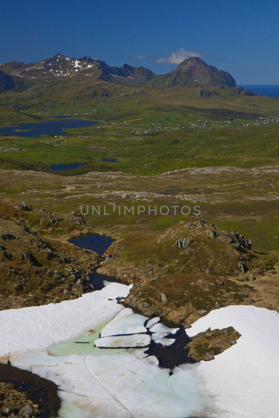 Mountains on Lofoten islands by Harvepino