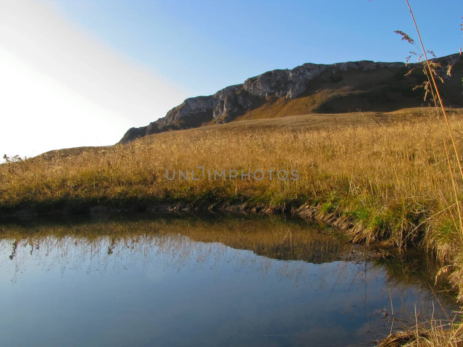 High-mountainous lake of caucasus