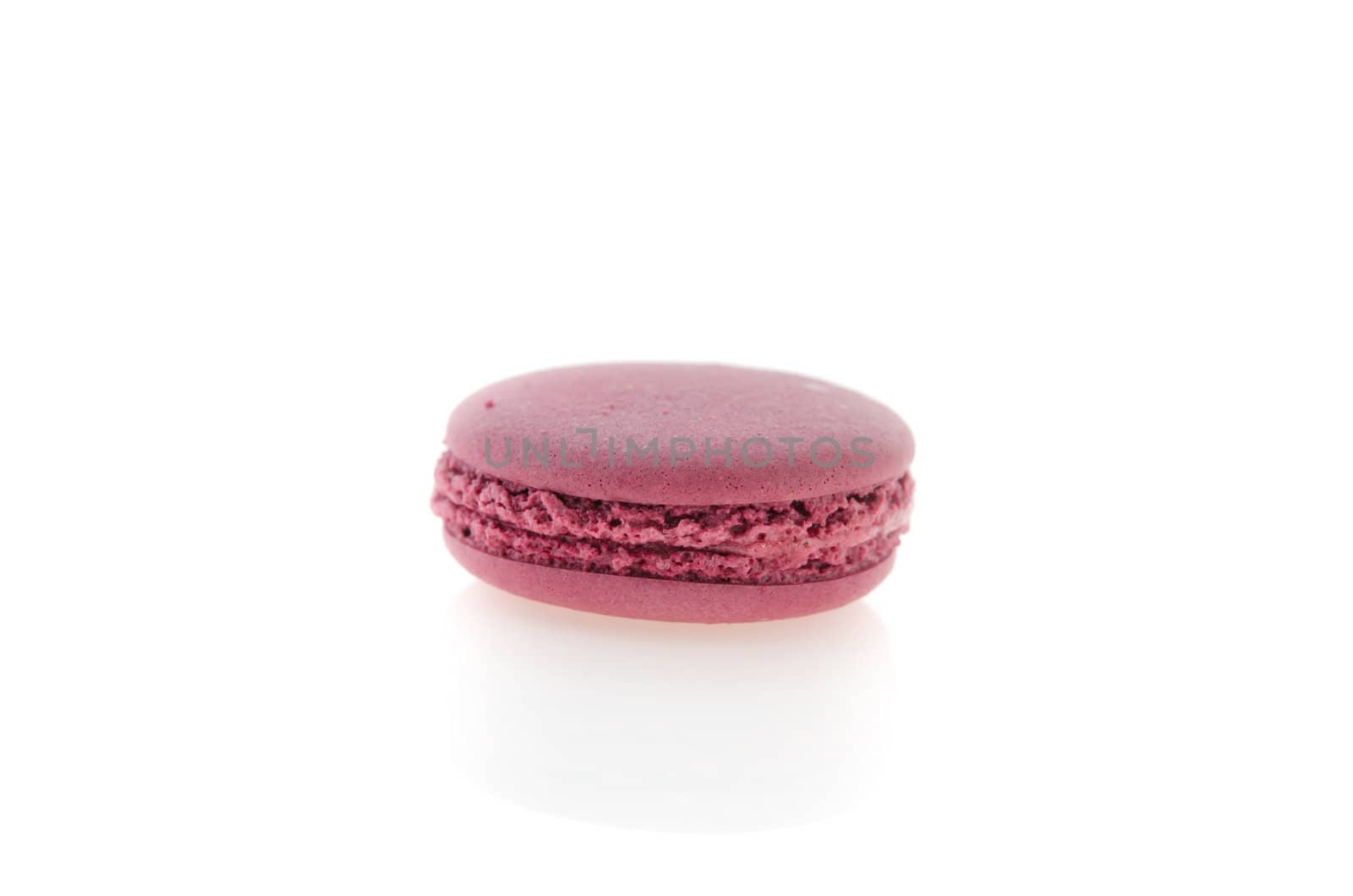  french macaroons over white background , single  dessert