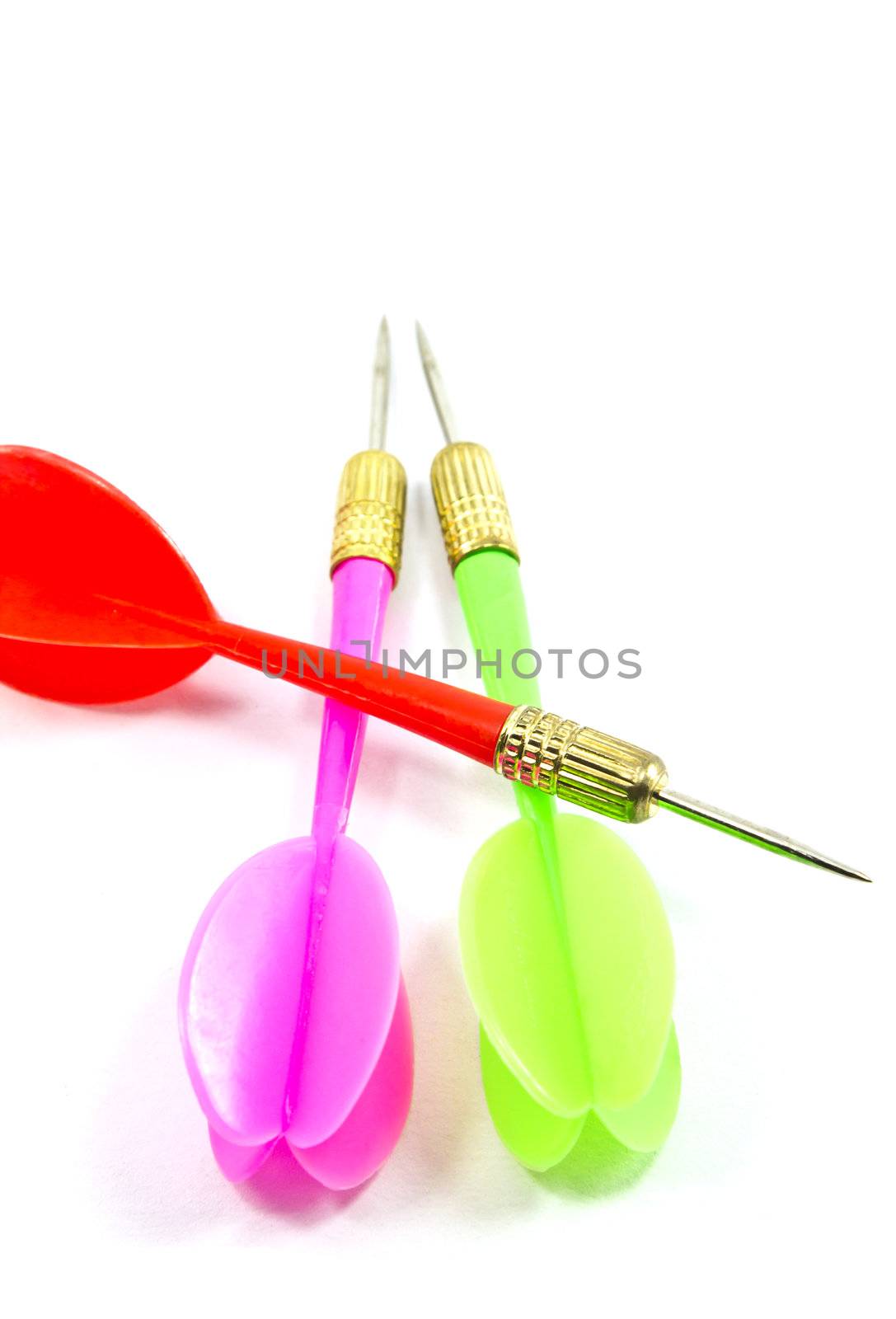 Set of darts isolated on white