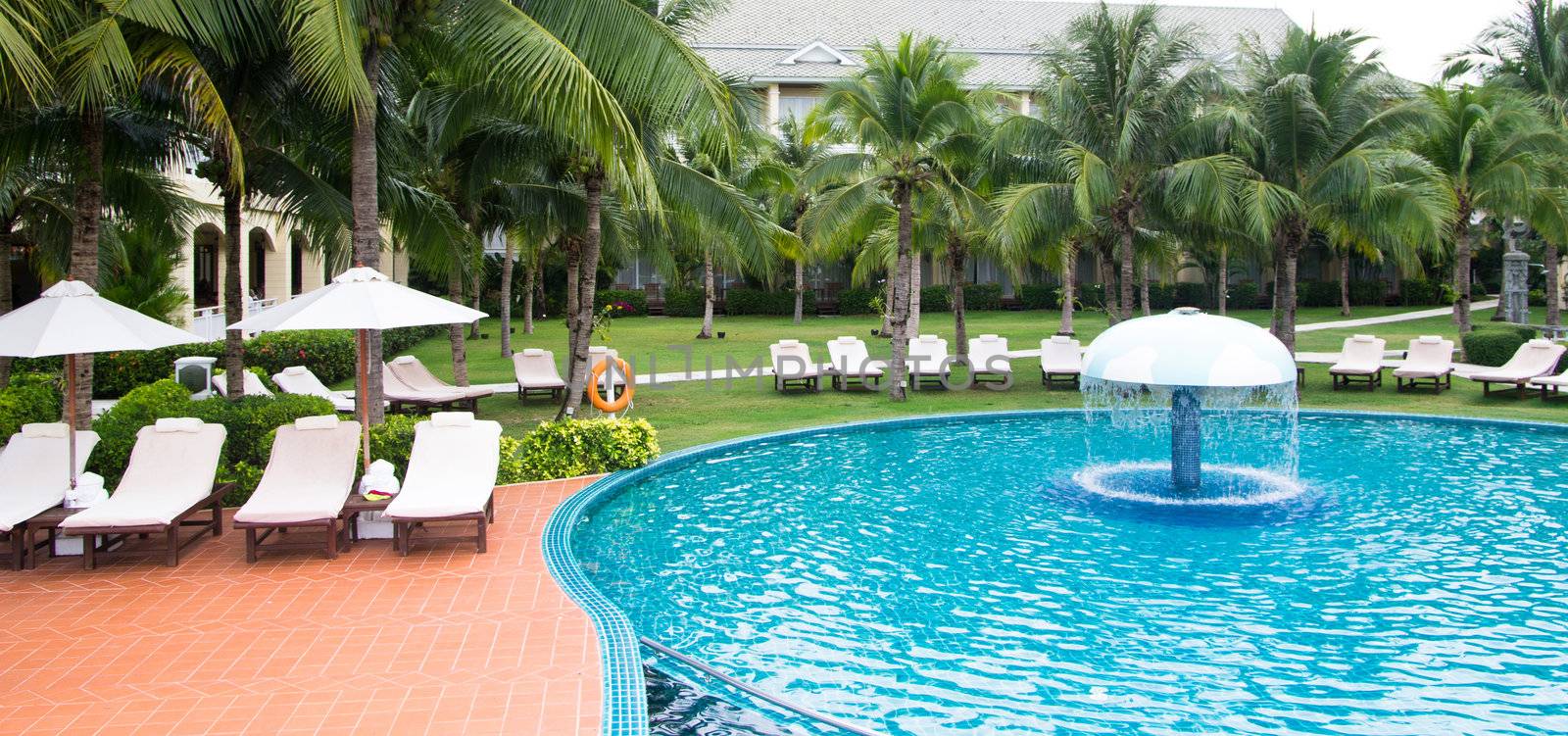 Beautiful swimming pool in Thailand 