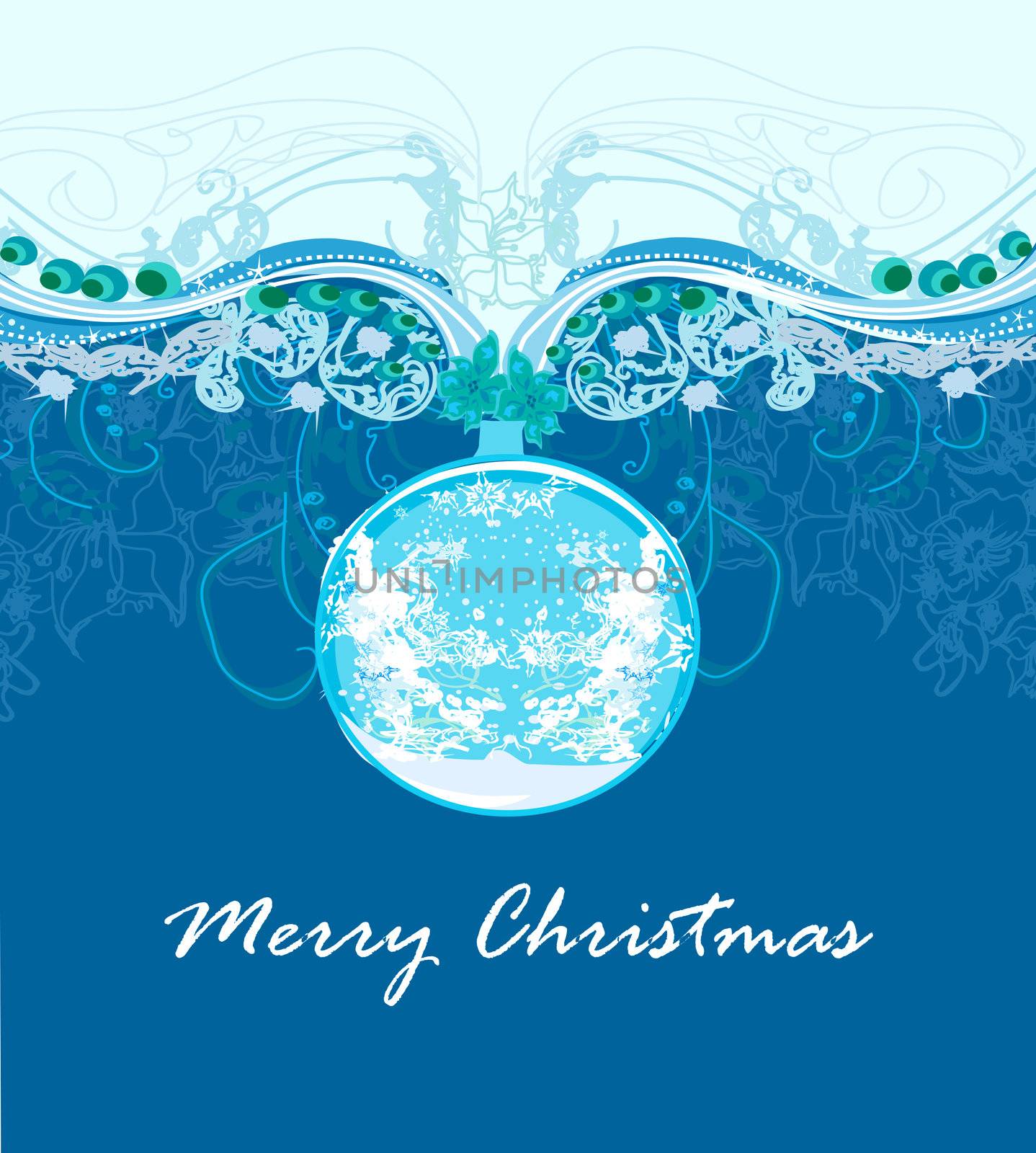 elegant christmas background with bauble by JackyBrown