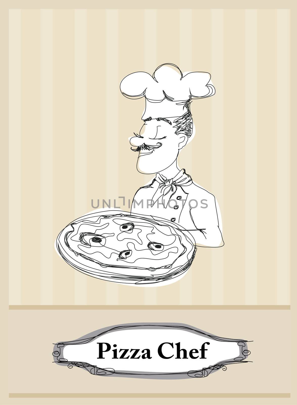 chef with pizza