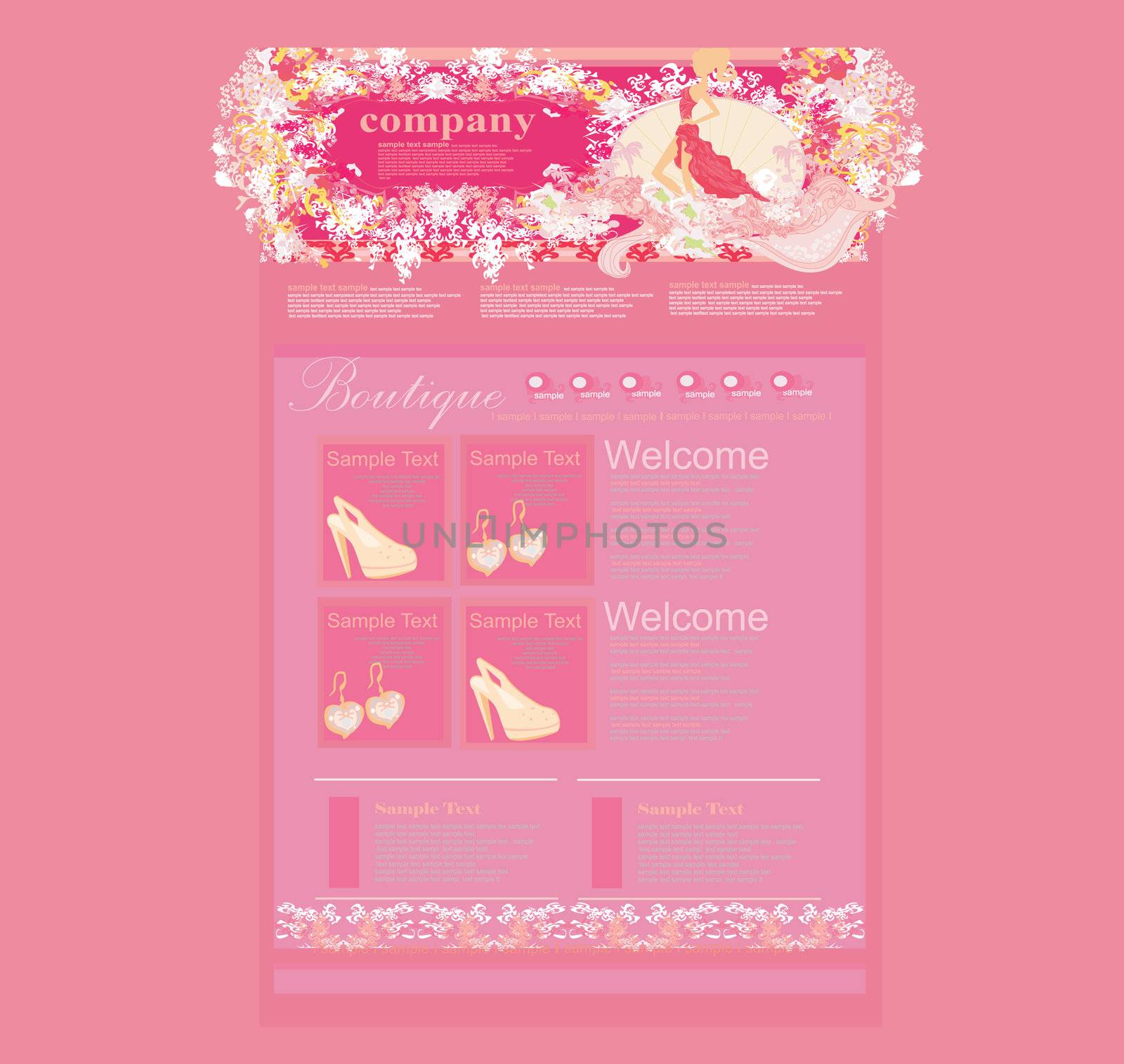 Fashion shopping Website template