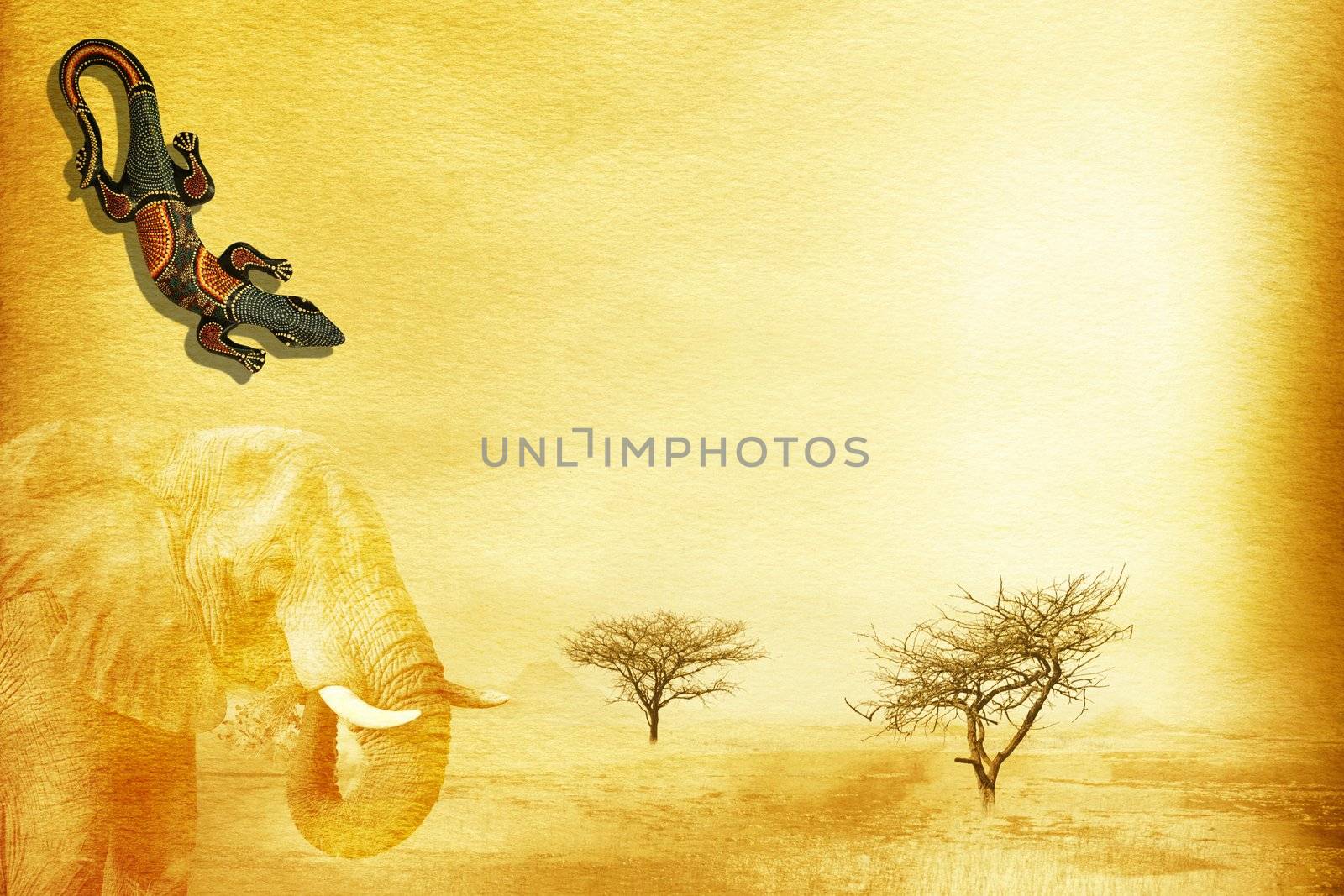 African grunge background. by karelnoppe